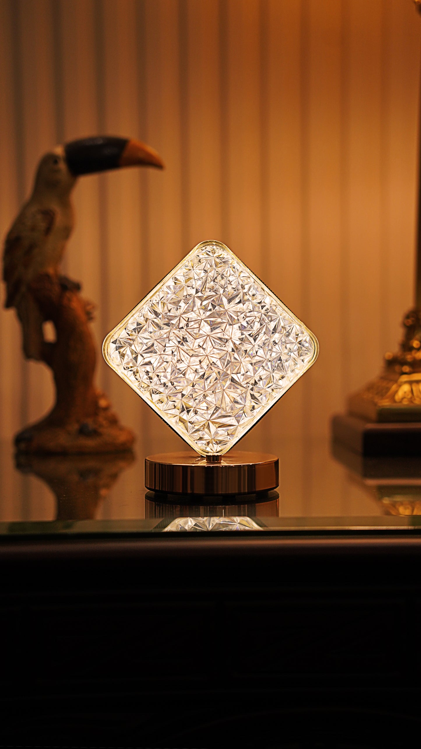 Illume Prism Lamp – 3-Color Touch LED (6")