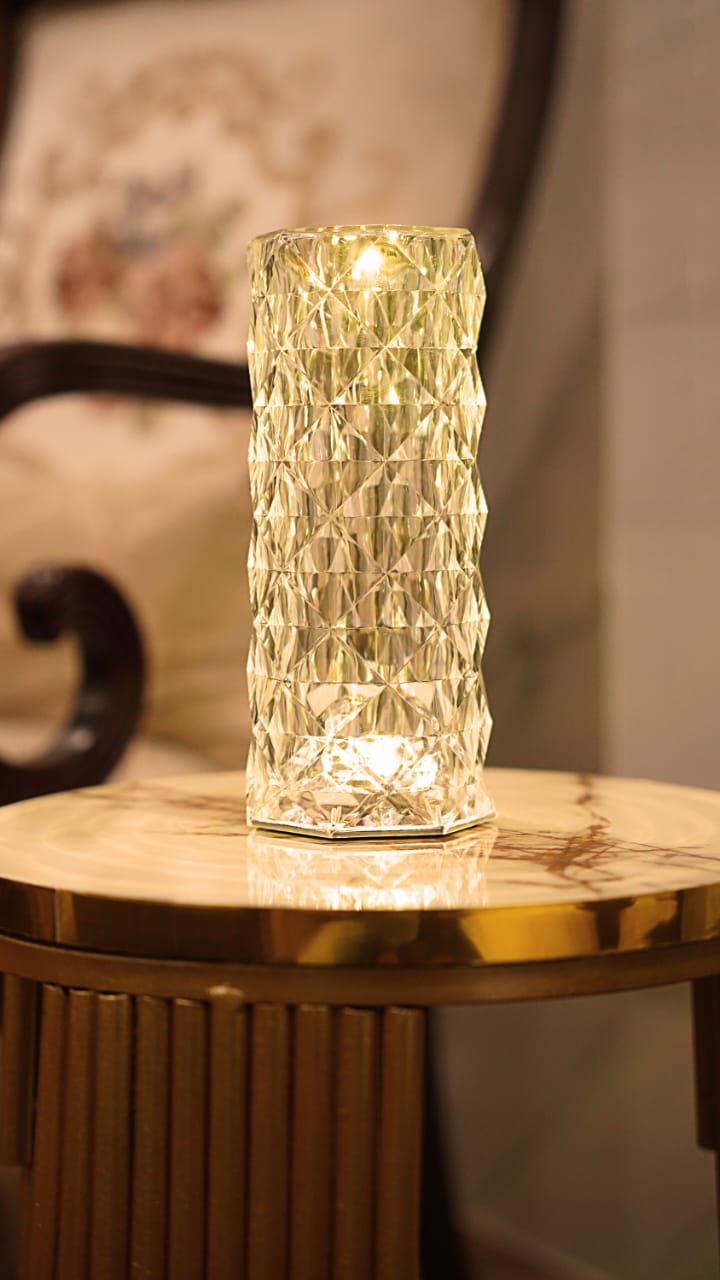 Iridescent Touch Lamp – 6-Color Adjustable LED (8")