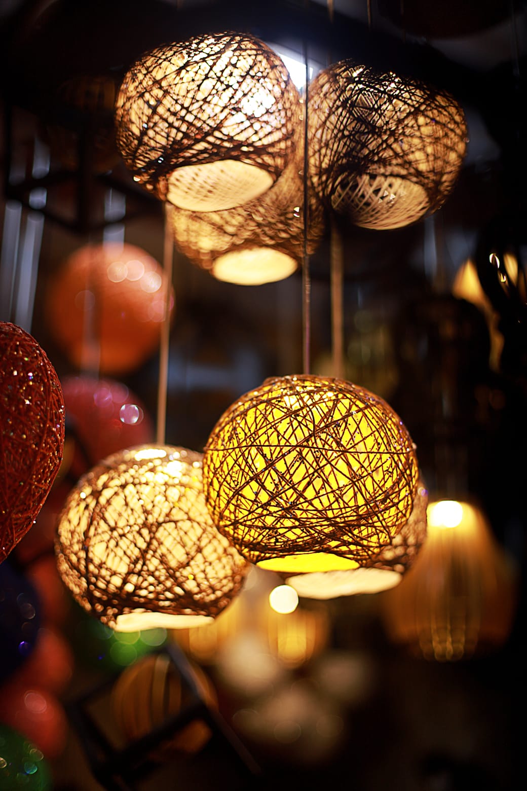 Woven Orb Lights/Lamps