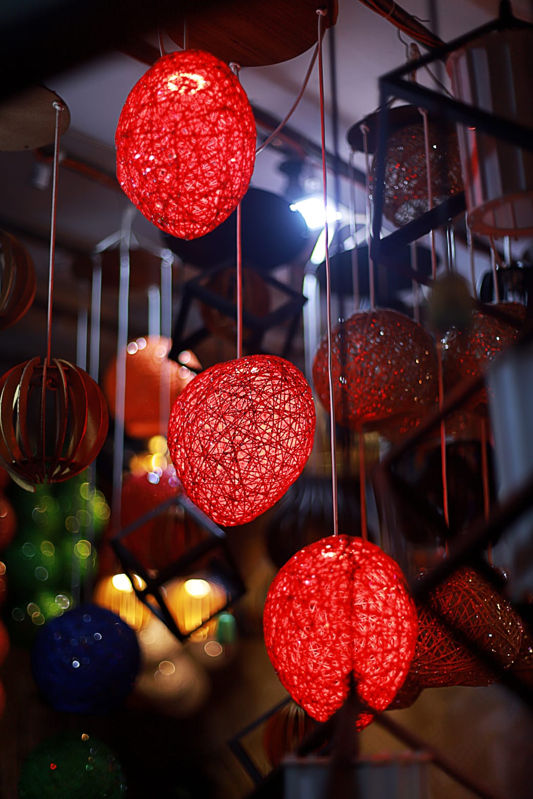 Red Twine Lights/Lamps