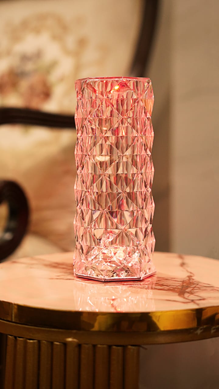 Iridescent Touch Lamp – 6-Color Adjustable LED (8")